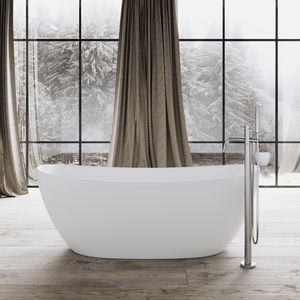 free-standing bathtub / oval / Solid Surface / acrylic resin