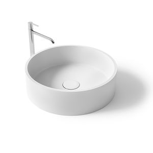countertop washbasin / round / Solid Surface / resin