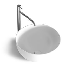 countertop washbasin / round / Solid Surface / resin