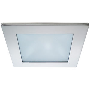 recessed downlight / LED / square / stainless steel