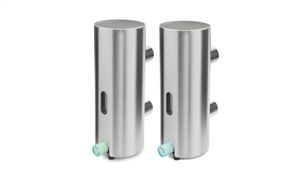commercial soap dispenser / wall-mounted / stainless steel / manual