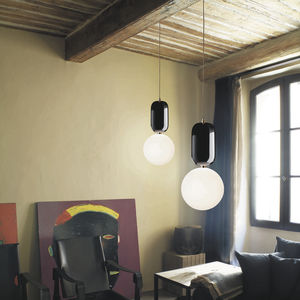 pendant lamp / contemporary / blown glass / ceramic