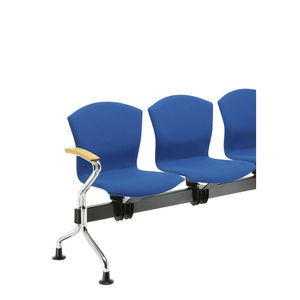 fabric beam chairs / wooden / 3-seater / indoor