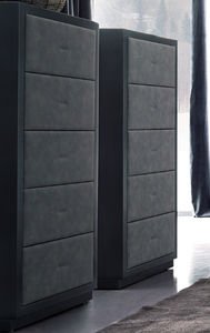 contemporary chiffonier / wooden / leather