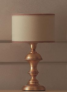 table lamp / classic / fabric / wooden