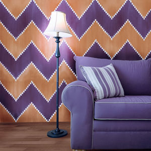 contemporary wallpaper / fabric / geometric / hand-painted