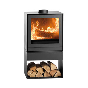 wood heating stove / contemporary / cast iron