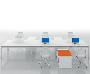 workstation desk / aluminum / contemporary / commercial