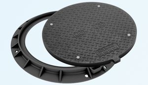 composite material manhole cover / round / prefab