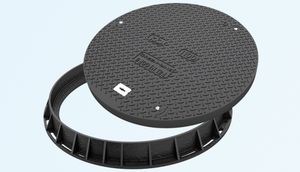 composite material manhole cover / round / prefab