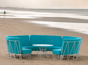 modular sofa / semicircular / contemporary / garden
