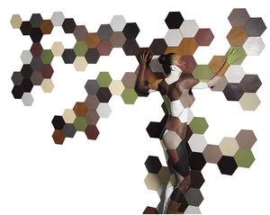 wall hexagonal tile / ceramic
