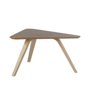 contemporary coffee table / birch / round / hexagonal