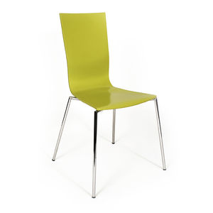 Scandinavian design visitor chair / upholstered / fabric / beech