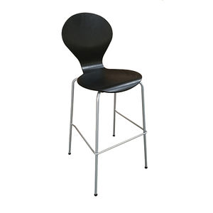 Scandinavian design bar chair / stackable / wooden / steel