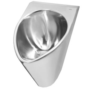 wall-mounted urinal / stainless steel