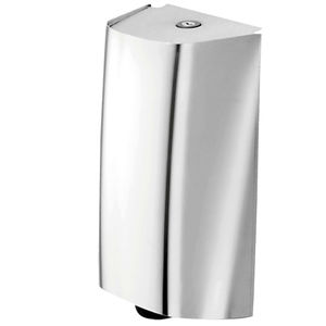 wall-mounted soap dispenser / stainless steel / manual