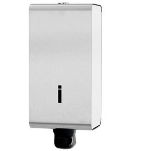 wall-mounted soap dispenser / stainless steel / manual