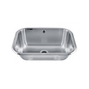 built-in washbasin / rectangular / stainless steel / contemporary