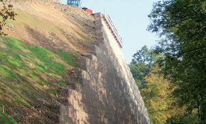 reinforcement geogrid / for erosion control / for retaining walls / polyester