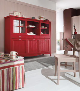 traditional china cabinet / lacquered wood