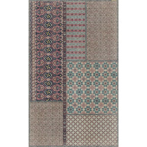 contemporary rug / patchwork / vinyl / wool