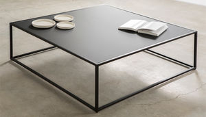 coffee table / contemporary / glass / rectangular