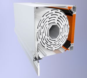 roller shutters / aluminum / door / thermally-insulated