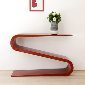 contemporary sideboard table / steel / rectangular / red