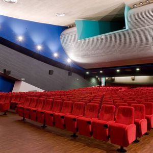 fabric cinema seating / red