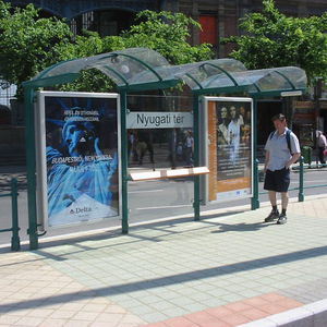 polycarbonate bus shelter / metal