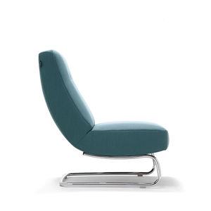 contemporary fireside chair / fabric / cantilever