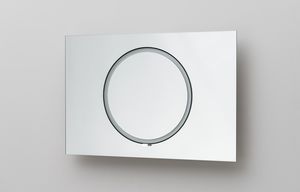 wall-mounted mirror / LED-illuminated / contemporary / rectangular