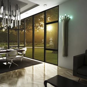 hot water radiator / bamboo / original design / vertical