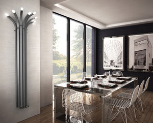 hot water radiator / vertical / metal / free-standing