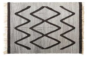 contemporary rug / silk / wool / striped