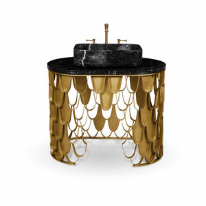free-standing washbasin / brass / original design / commercial