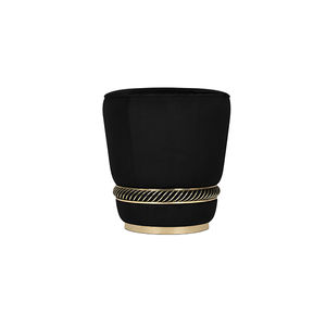 contemporary stool / velvet / brass