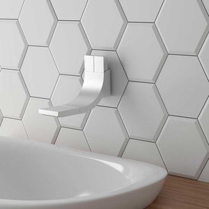 indoor tile / wall / ceramic / hexagonal