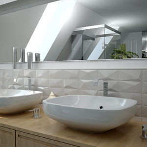 indoor tile / wall / ceramic / geometric pattern