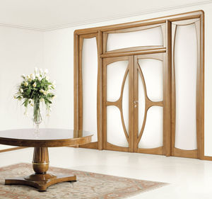 swing door / solid wood / interior / with fixed leaf
