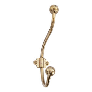 traditional coat hook / bronze / iron / double
