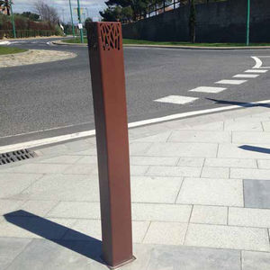 security bollard / steel / removable / high