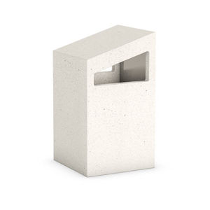 public trash can / concrete / contemporary