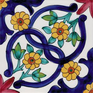 wall tile / for floors / ceramic / floral