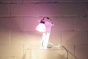 table lamp / contemporary / Plexiglas® / birch
