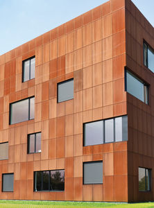 steel cladding / textured / panel / cassette
