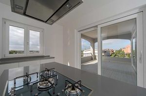 swing window / aluminum / wooden / double-glazed