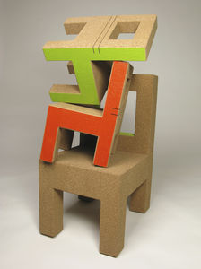 contemporary dining chair / cork / child's / recycled