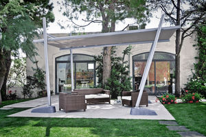self-supporting pergola / aluminum / PVC